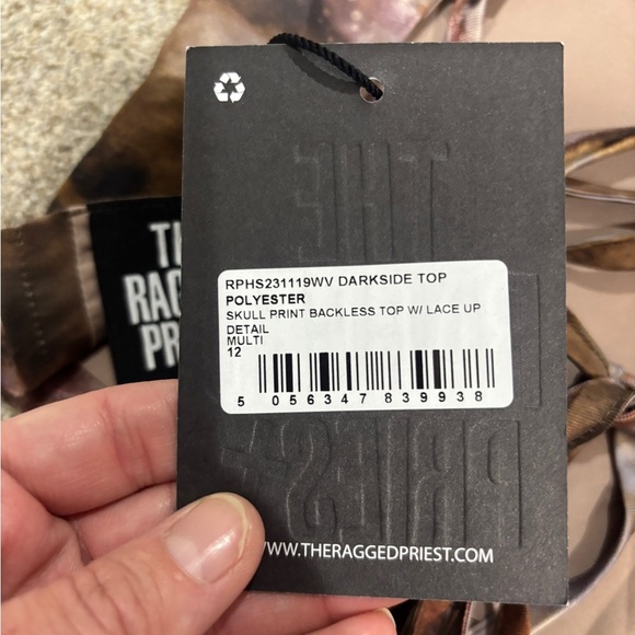 The Ragged Priest Nova Skull Print Parachute Pants Trousers and Backless Top 12 - Picture 10 of 13